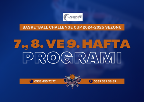 BC CUP 2024-2025 SEZONU 7., 8. VE 9. HAFTA PROGRAMI BELLİ OLDU