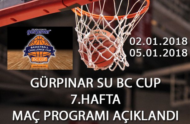 GÜRPINAR SU BC CUP 2018 7.HAFTA MAÇ PROGRAMI