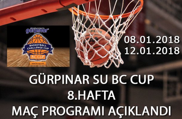 GÜRPINAR SU BC CUP 2018 8.HAFTA MAÇ PROGRAMI
