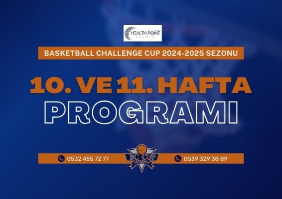 BC CUP 2024-2025 SEZONU 10. VE 11. HAFTA PROGRAMI BELLİ OLDU